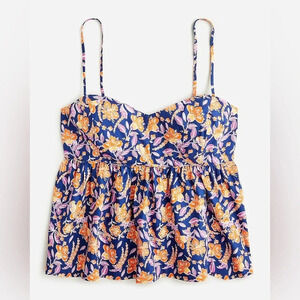 NWT J. Crew flowy cotton floral poplin camisole sz XXL